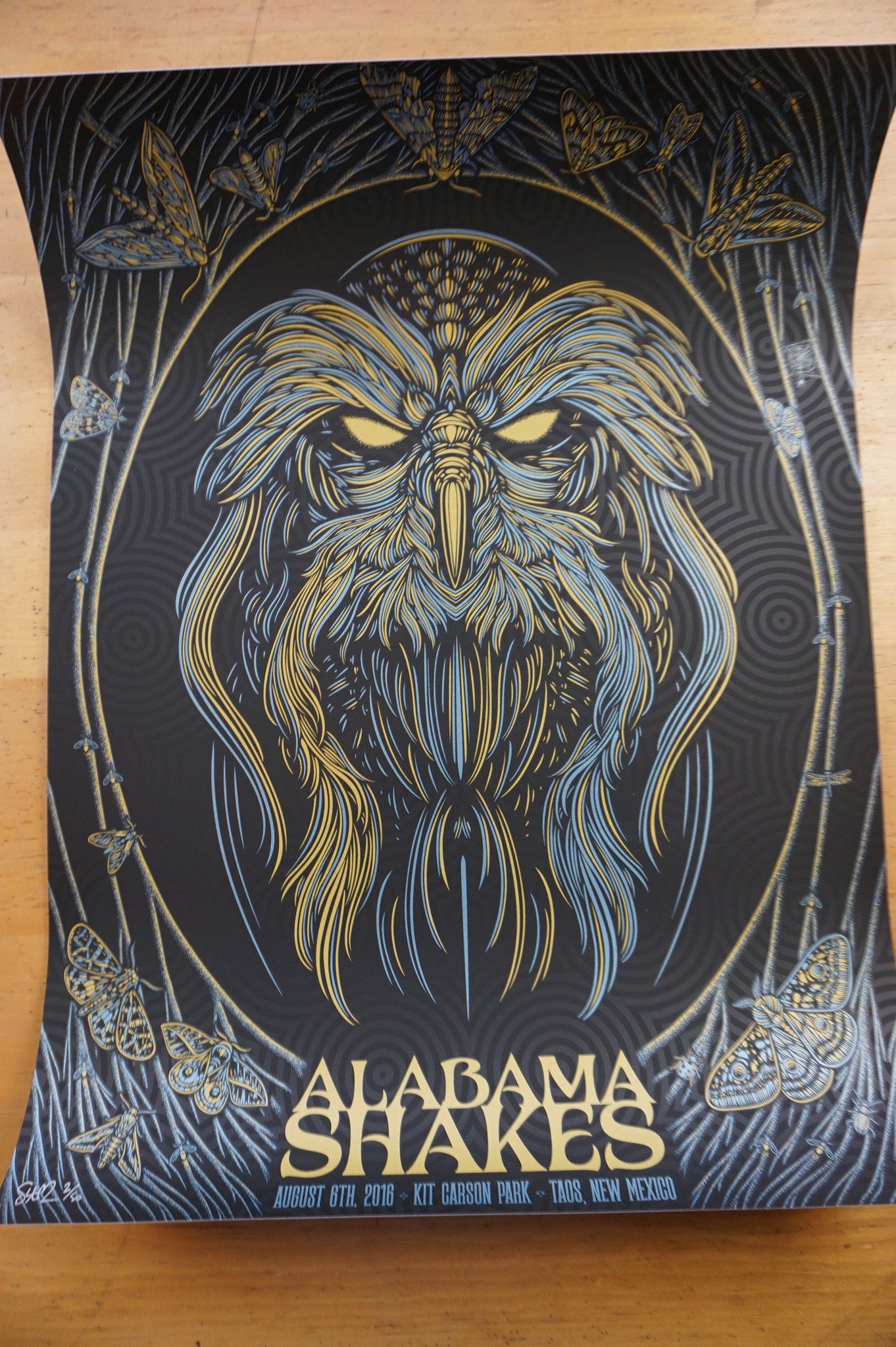 Alabama Shakes - 2016 Todd Slater VARIANT Poster Taos Kit Carson Park ...
