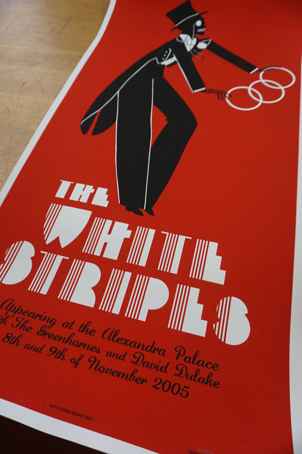 The White Stripes - 2005 Rob Jones poster London Alexandra Palace