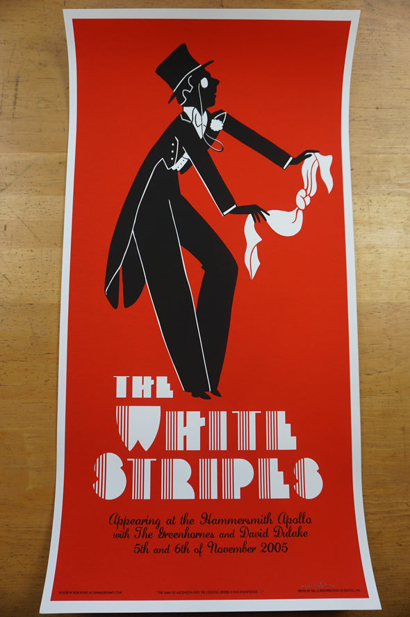 The White Stripes - 2005 Rob Jones poster London Hammersmith Apollo