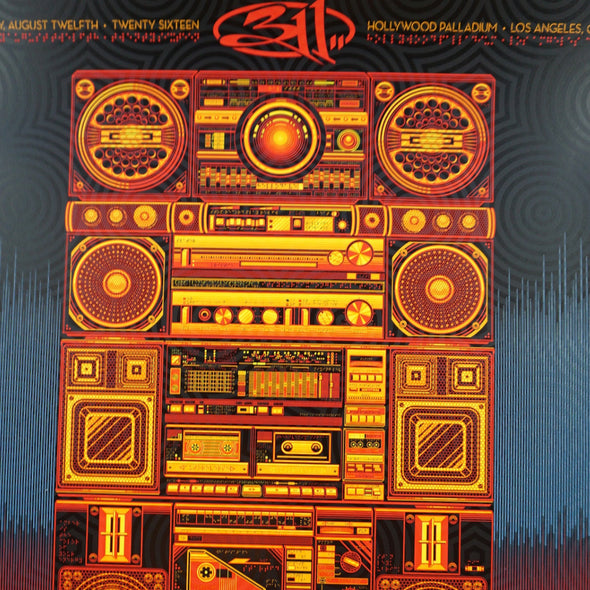 311 - 2016 Todd Slater poster Los Angeles Hollywood, California