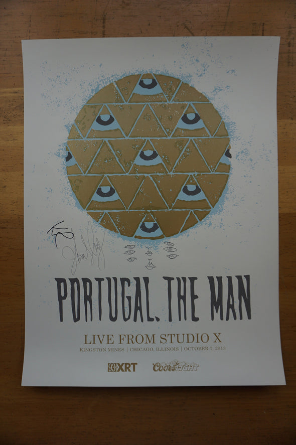 Portugal The Man - 93XRT AUTOGRAPHED by band poster Studio X