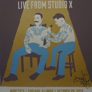 Frank Turner - 93XRT AUTOGRAPHED by Turner poster Studio X