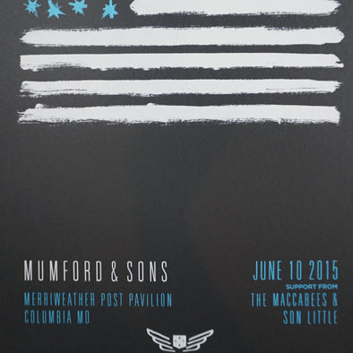 Mumford & Sons - 2015 poster Columbia, MD Merriweather Post