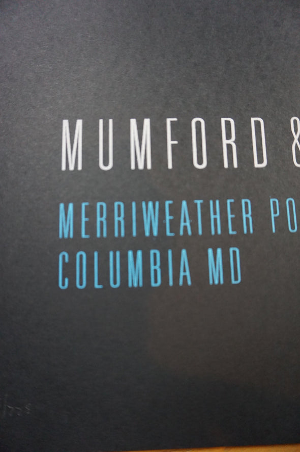 Mumford & Sons - 2015 poster Columbia, MD Merriweather Post