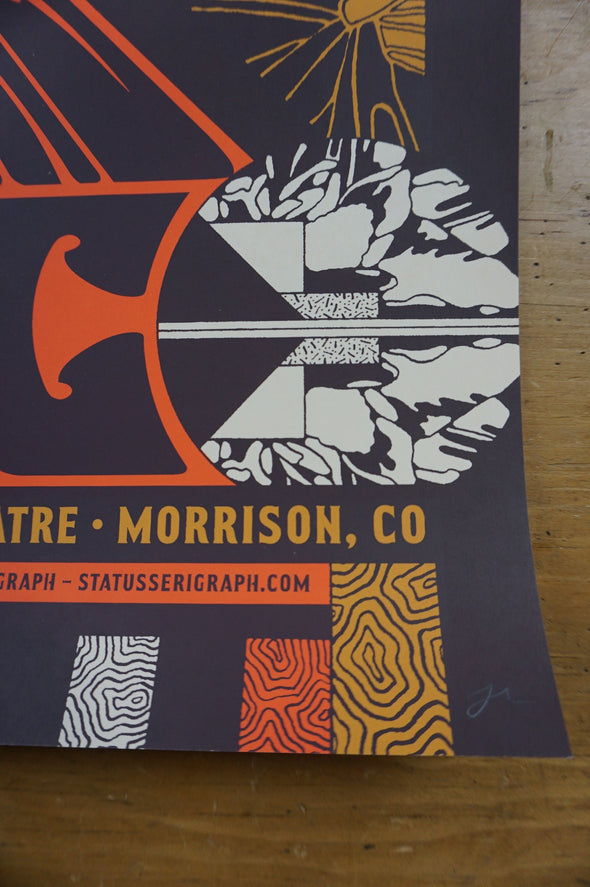 Widespread Panic - 2016 Status Serigraph poster Red Rocks Morrison, CO