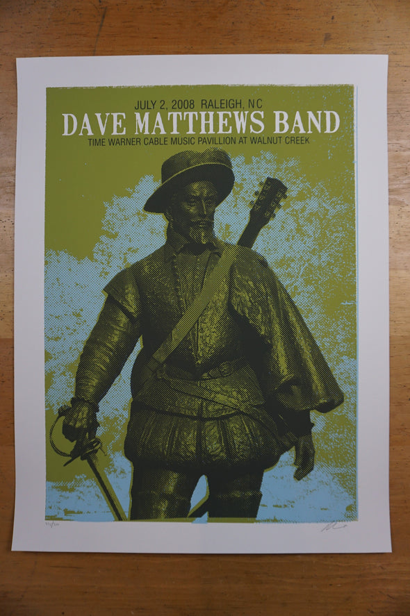 Dave Matthews Band - 2008 Methane poster Raleigh Walnut Creek 1st