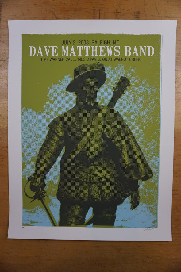Dave Matthews Band - 2008 Methane poster Raleigh Walnut Creek AP