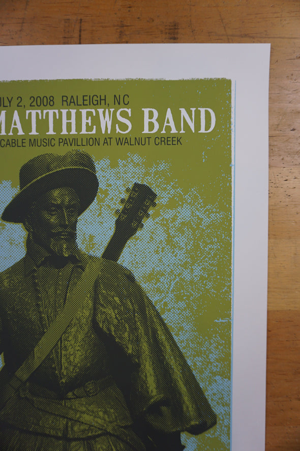 Dave Matthews Band - 2008 Methane poster Raleigh Walnut Creek AP