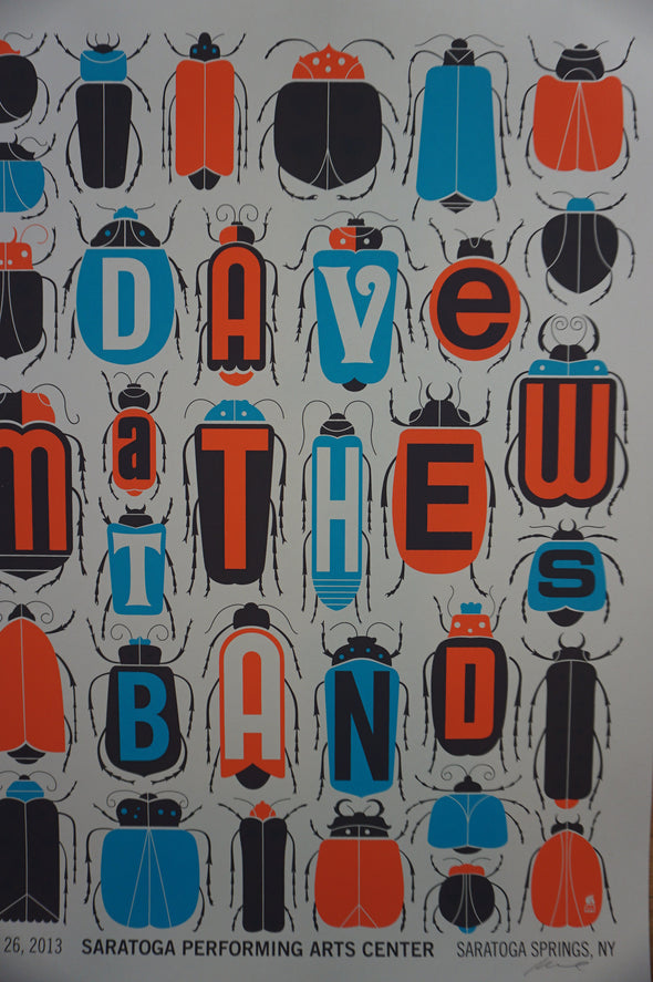 Dave Matthews Band - 2013 Methane poster Saratoga Springs bugs
