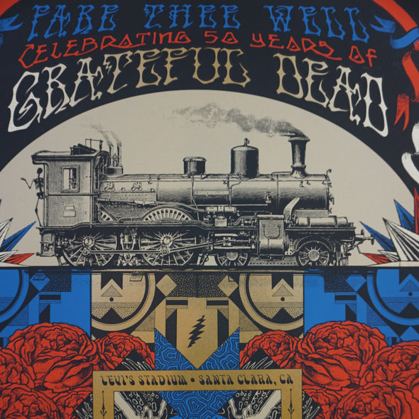 Grateful Dead - 2015 Status Serigraph poster Fare Thee Well Santa Clara