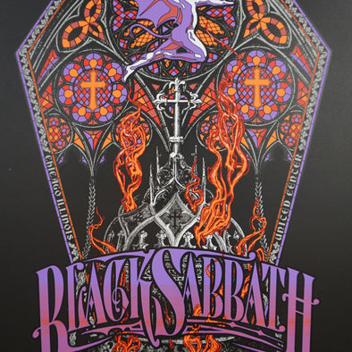 Black Sabbath - 2016 Hazmat poster United Center Chicago Botafumeiro