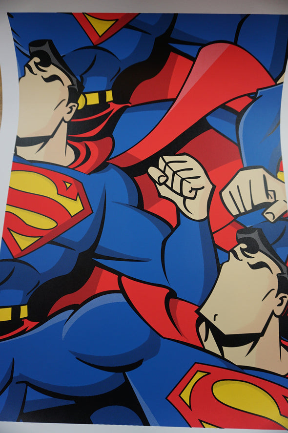 Superjerk - 2015 Jerkface poster street art Superman