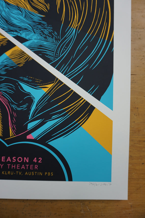Robert Plant - 2016 John Vogl poster Austin, TX Moody Theater