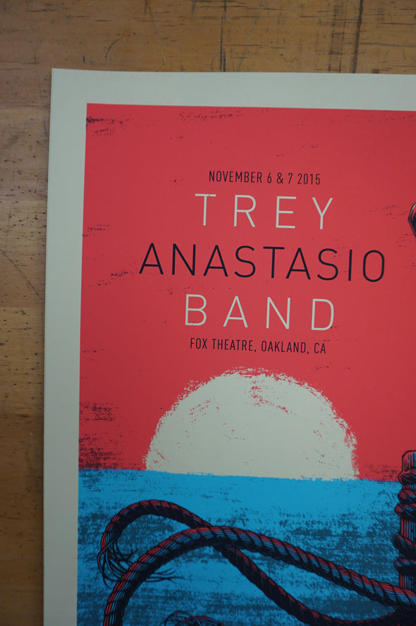 Trey Anastasio Band - 2015 John Vogl poster Oakland, CA Fox Theatre