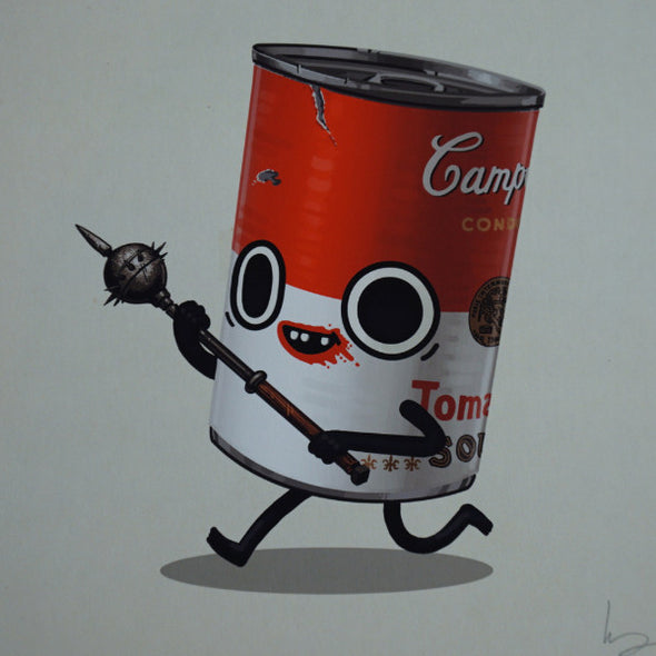 Two Handed Mace - 2016 Mike Mitchell poster print tomato soup can