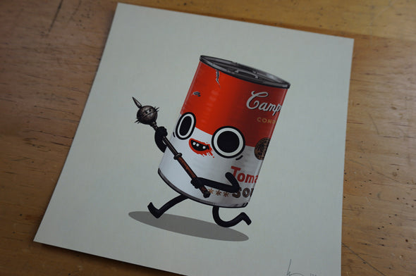 Two Handed Mace - 2016 Mike Mitchell poster print tomato soup can