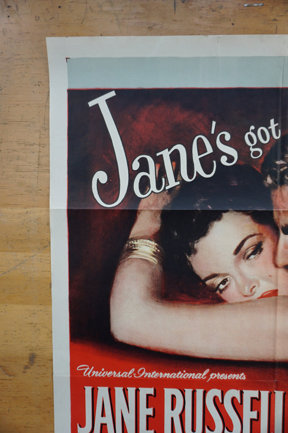 Fox Fire - 1955 original one sheet poster movie Jane Russell 27x41