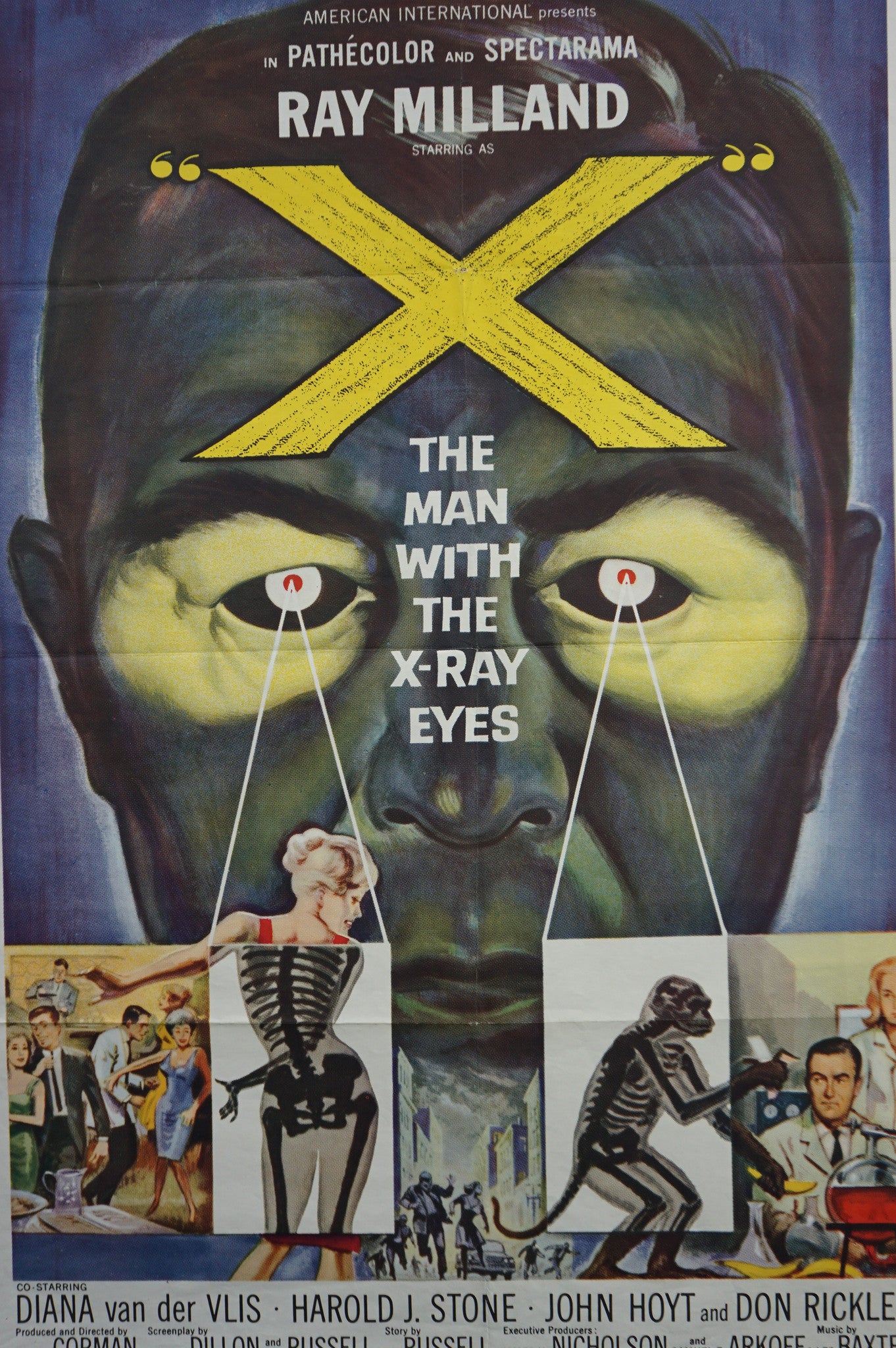 The Man With the X Ray Eyes - 1963 original one sheet movie poster cinema