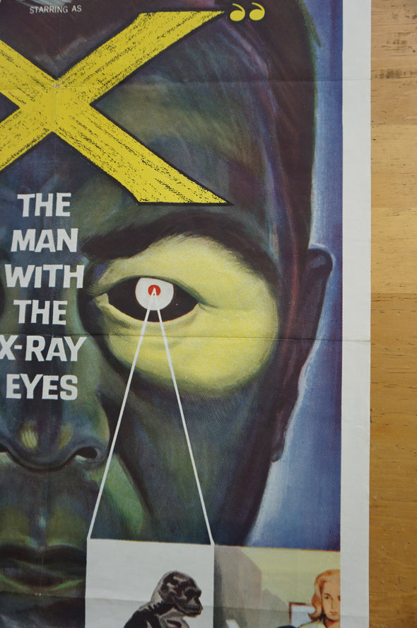 The Man With the X Ray Eyes - 1963 original one sheet movie poster cinema