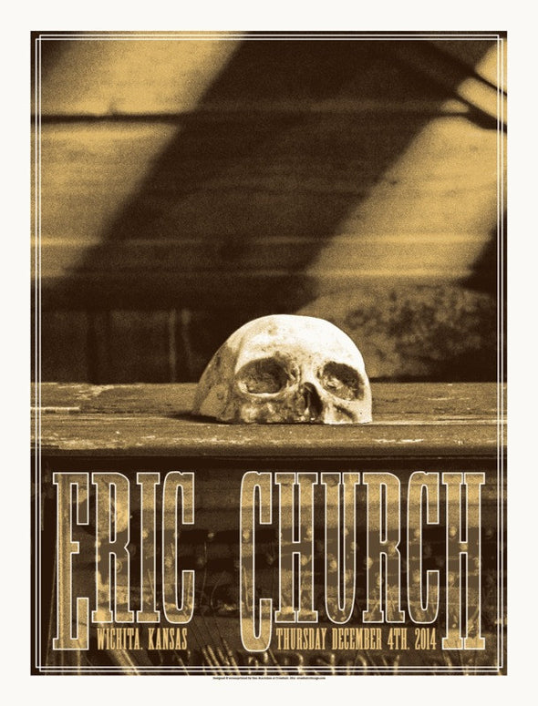 Eric Church - 2014 Crosshair Design poster Wichita, KS