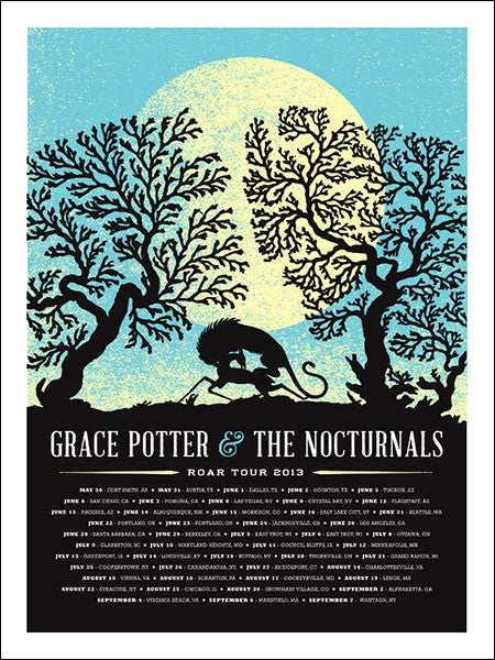 Grace Potter - 2013 Aesthetic Apparatus poster road tour BLUE