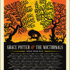 Grace Potter - 2013 Aesthetic Apparatus poster road tour ORANGE