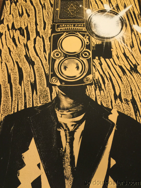 Arcade Fire - 2014 Rob Jones poster print Reflektor Tour SUNSHINE Silent Giants