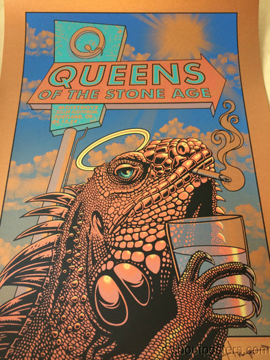 Queens of the Stone Age Justin Hampton poster print QOTSA Portland, COPPER ed
