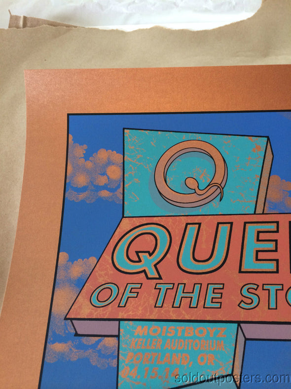 Queens of the Stone Age Justin Hampton poster print QOTSA Portland, COPPER ed