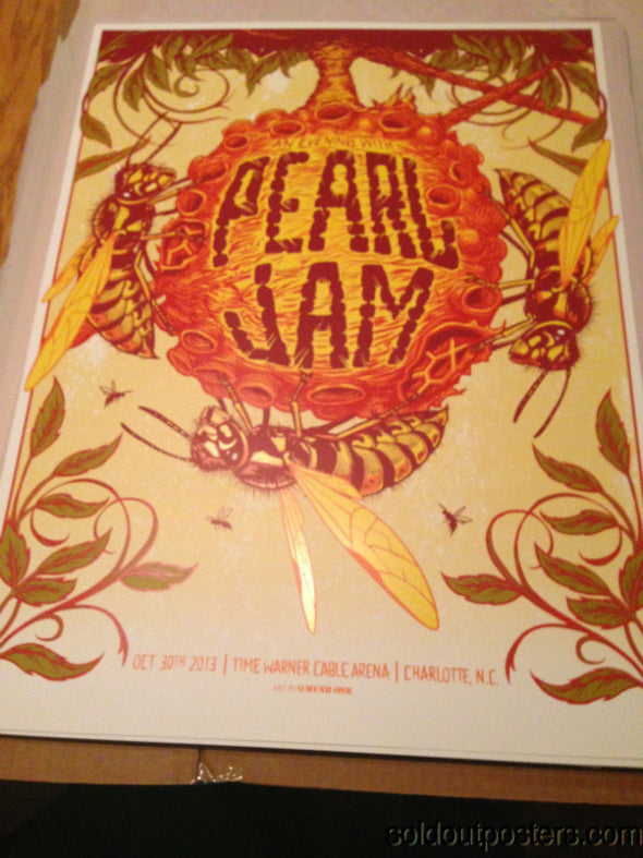 Pearl Jam - 2013 Munk One poster Charlotte NC Time Warner Cable Arena