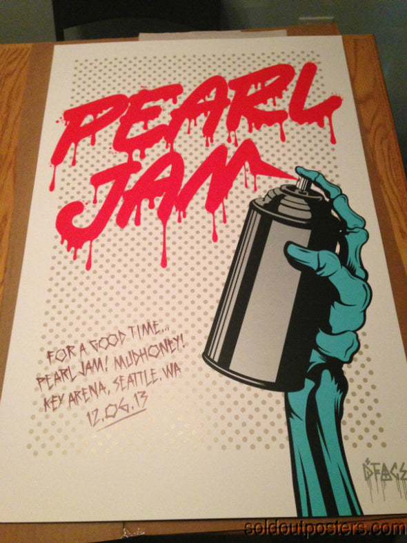 Pearl Jam - 2013 D*Face Dface poster print Seattle, WA 1st edition, show