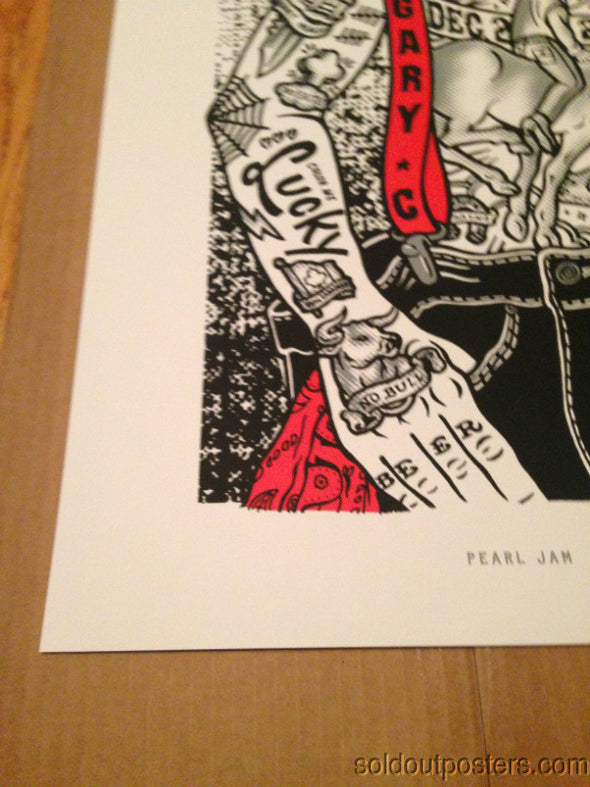 Pearl Jam - 2013 Ames Bros Brothers Poster Calgary, AB, CAN Saddledome