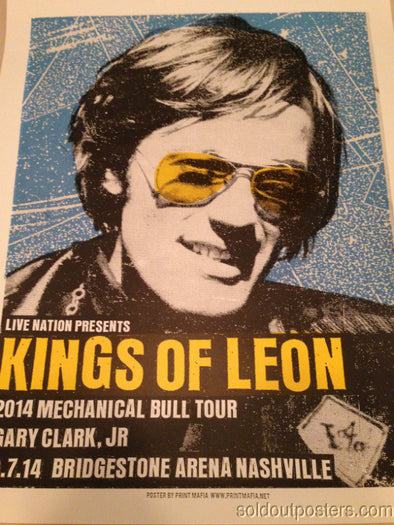 Kings of Leon - 2014 Print Mafia poster Gary Clark Jr Nashville, TN S/N