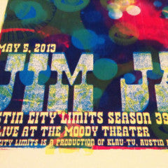 JIM JAMES - 2013 Jared Connor poster print Austin City Limits ACL Moody S/N