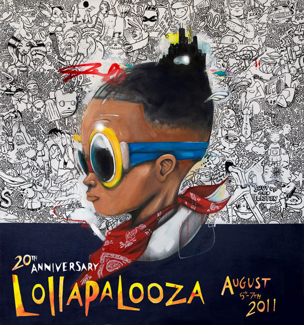 Lollapalooza - 2011 Hebru Brantley SIGNED and Numbered Giclee