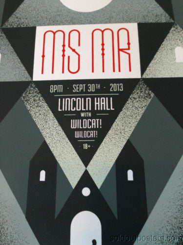 MS MR - 2013 Delicious Design poster print Chicago, IL Lincoln Hall 9/30/2013