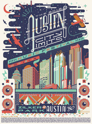 Austin City Limits Festival - 2012 Anderson Design Group ACL poster Zilker Park