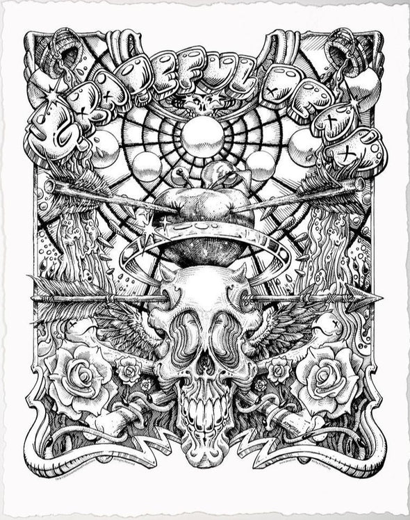 St Stephen - 2020 AJ Masthay poster Grateful Dead Letterpress Line Art edition