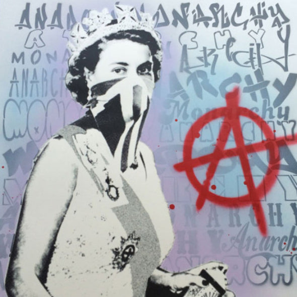 Anarchy: By Royal Decree - 2015 Static poster FRAMED street art graffiti, UK