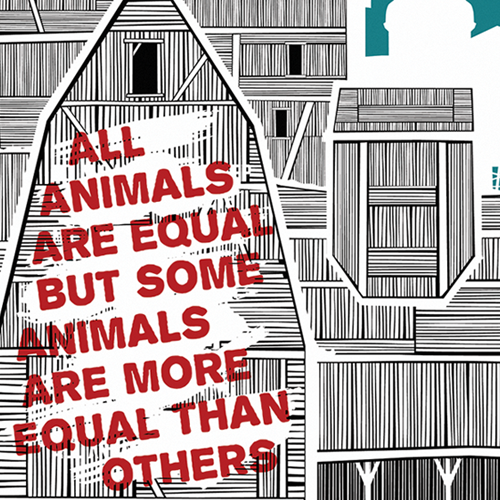 Animal Farm - Schuhle Lewis poster George Orwell All Animals Are Equal