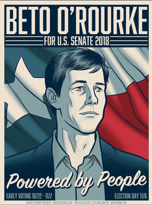 Beto O'Rourke - 2008 Robert Wilson IV poster Texas Senate