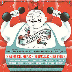 Lollapalooza - 2012 Delicious Design League Strong Man poster print Chicago