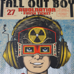 Fall Out Boy - 2016 Zeb Love poster print San Francisco Bill Graham