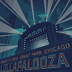 Lollapalooza - 2014 Tim Anderson poster numbered edition Chicago