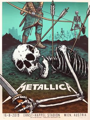 Metallica - 2019 Dan Grissom poster Vienna, Austria