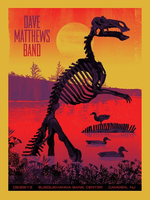 Dave Matthews Band - 2013 Methane poster Camden, NJ Live Trax