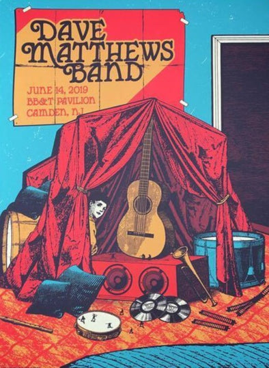 Dave Matthews Band - 2019 Status Serigraph poster Camden, NJ