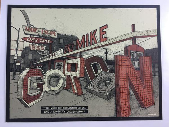 Mike Gordon - 2015 Landland Poster Chicago, IL Vic Theater