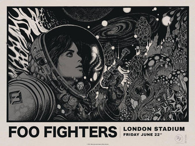 Foo Fighters - 2018 Richey Beckett poster London Stadium GBR AP