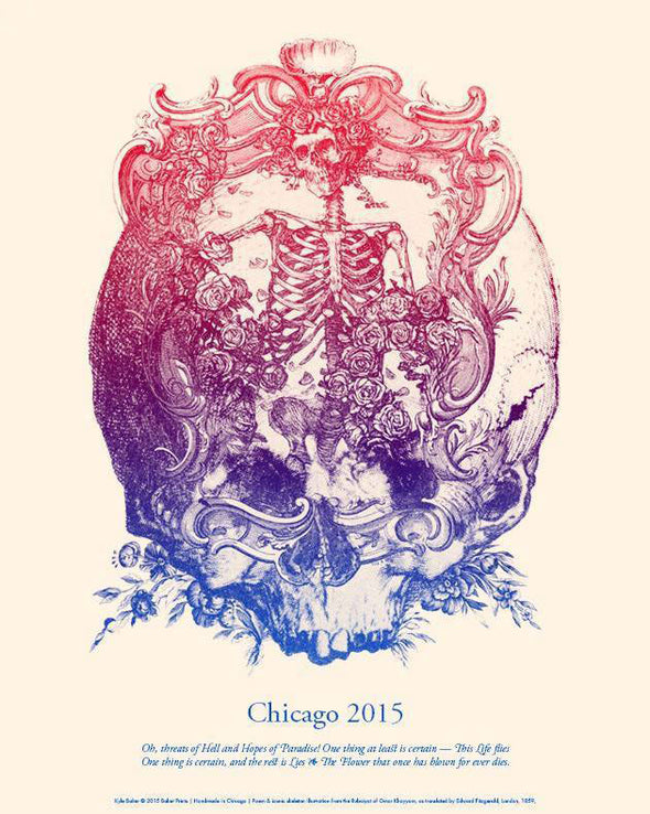 Grateful Dead - 2015 Kyle Baker poster Fare Thee Well Chicago, IL